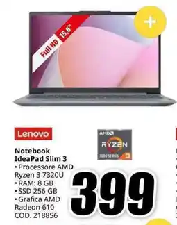 MediaWorld Lenovo Notebook IdeaPad Slim 3 offerta