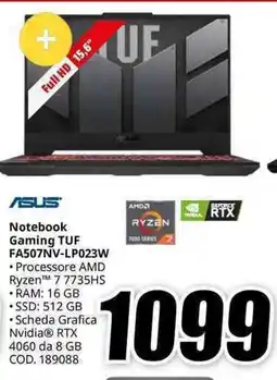 MediaWorld ASUS Notebook Gaming TUF FA507NV-LP023W offerta