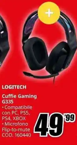 MediaWorld LOGITECH Cuffie Gaming G335 offerta