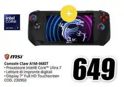 MediaWorld msi Console Claw A1M-068IT offerta