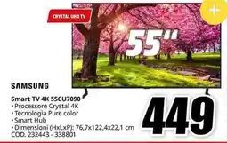 MediaWorld SAMSUNG Smart TV 4K 55CU7090 offerta