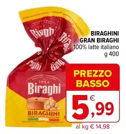 Iperal BIRAGHINI GRAN BIRAGHI 100% latte italiano g 400 offerta