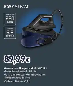 EASY STEAM Generatore di vapore Mod. VR5121