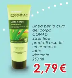Conad Linea per la cura del corpo CONAD Essentiae 250 ml offerta
