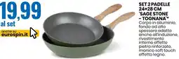 Eurospin SET 2 PADELLE 24+28 CM 'SAGE STONE - TOGNANA offerta