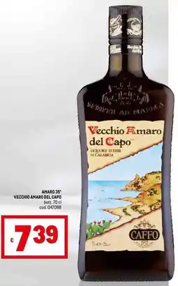 Metro AMARO 35° VECCHIO AMARO DEL CAPO bott. 70 cl cod. 047088 offerta