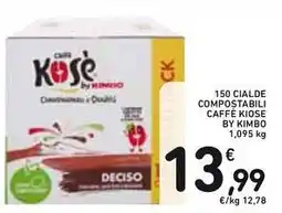 Spazio Conad 150 CIALDE COMPOSTABILI CAFFÈ KIOSE BY KIMBO 1,095 kg offerta