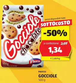 ALDI PAVESI GOCCIOLE 500 g offerta