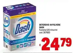 Metro DETERSIVO IN POLVERE DASH fustone 120 misurini cod. 367660 offerta