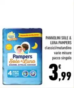 Conad PANNOLINI SOLE & LUNA PAMPERS classici/mutandino varie misure pacco singolo offerta