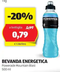 ALDI BEVANDA ENERGETICA Powerade Mountain Blast 500 ml offerta