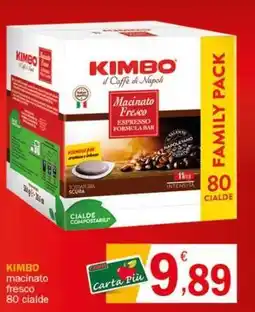 Crai KIMBO macinato fresco 80 cialde offerta