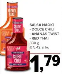 Todis SALSA NAOKI - DOLCE CHILI - ANANAS TWIST - RED THAI 330 g offerta