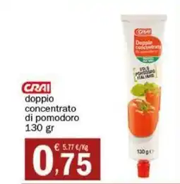 Crai CRAI doppio concentrato di pomodoro offerta