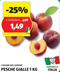 ALDI I COLORI DEL SAPORE PESCHE GIALLE 1 KG offerta