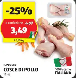 ALDI IL PODERE COSCE DI POLLO offerta