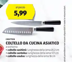 ALDI CROFTON COLTELLO DA CUCINA ASIATICO offerta