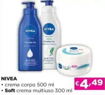 Acqua & Sapone NIVEA crema corpo 500 ml offerta