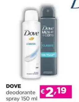 Acqua & Sapone DOVE deodorante spray 150 ml offerta