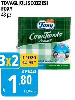Tigros TOVAGLIOLI SCOZZESI FOXY 43 pz offerta