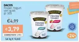 Prezzemolo e Vitale DACOS Frozen Yogurt vari gusti gr 300 offerta