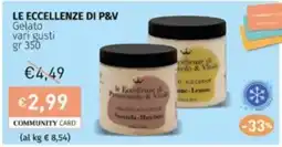 Prezzemolo e Vitale LE ECCELLENZE DI P&V Gelato vari gusti gr 350 offerta