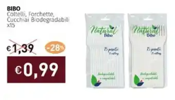 Prezzemolo e Vitale BIBO Coltelli, Forchette, Cucchiai Biodegradabili offerta