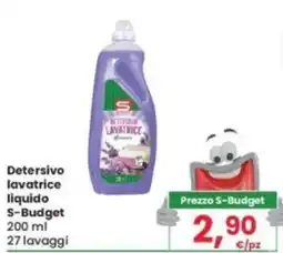 Eurospar Detersivo lavatrice liquido S-Budget 200 ml 27 lavaggi offerta