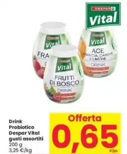Eurospar Drink Probiotico Despar Vital gusti assortiti 200 g offerta