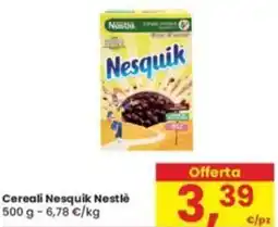 Eurospar Cereali Nesquik Nestlè 500 g offerta