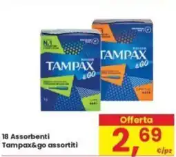 18 Assorbenti Tampax&go assortiti