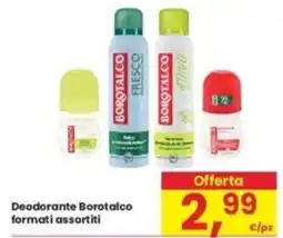 Eurospar Deodorante Borotalco formati assortiti offerta