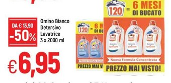 Famila Omino Bianco Detersivo Lavatrice 3x2000ml offerta