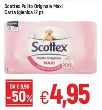 Famila Scottex Pulito Originale Maxi Carta Igienica 12pz offerta