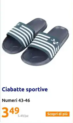 Action Ciabatte sportive Numeri 43-46 offerta