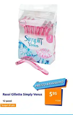 Action Rasoi Gillette Simply Venus 12 pezzi offerta