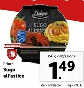 Lidl Deluxe sugo all'astice offerta