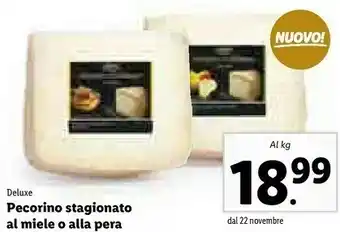 Lidl Deluxe pecorino stagionato al miele offerta