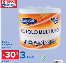Carrefour Bobina Bulkysoft 135 metri offerta