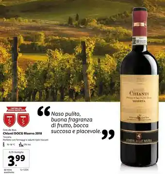 Lidl Corte delle mura - chianti 750 g(ml) offerta