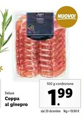 Lidl Deluxe coppa al ginepro offerta