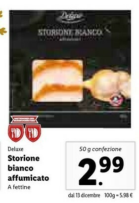 Deluxe storione bianco affumicato