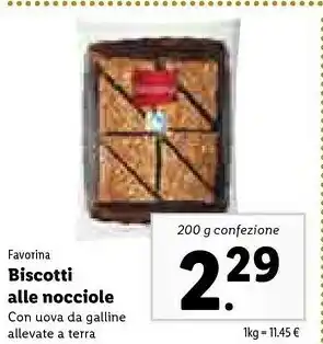Lidl Biscotti alle nocciole offerta