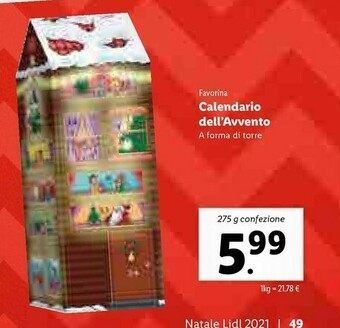 Lidl Calendario dell'avvento offerta