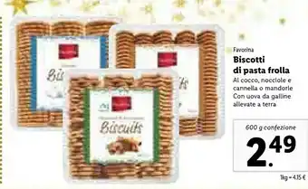 Lidl Biscotti di pasta frolla al cocco offerta