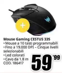 MediaWorld Mouse Gaming CESTUS 335 offerta