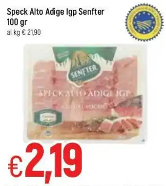Famila Speck Alto Adige Igp Senfter 100gr offerta