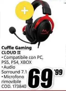MediaWorld Cuffie Gaming CLOUD II offerta