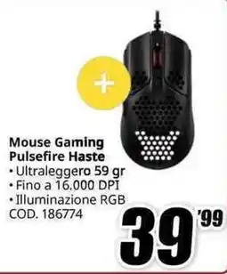 MediaWorld Mouse Gaming Pulsefire Haste offerta