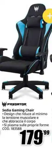 MediaWorld PREDATOR Sedia Gaming Chair offerta